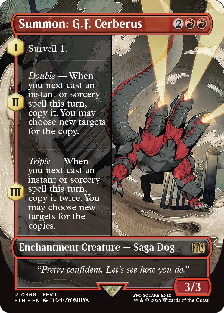 Summon: G.F. Cerberus (Borderless) (FIN-368) [FINAL FANTASY] Foil