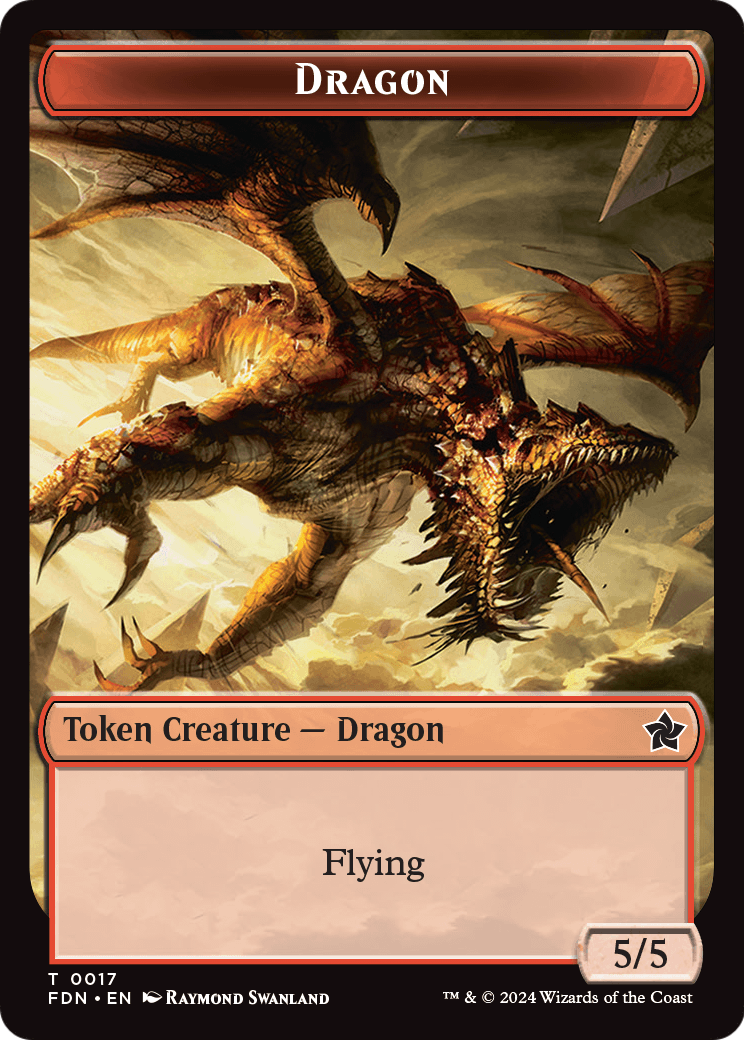 Dragon (TFDN-017) [Foundations Tokens] Foil