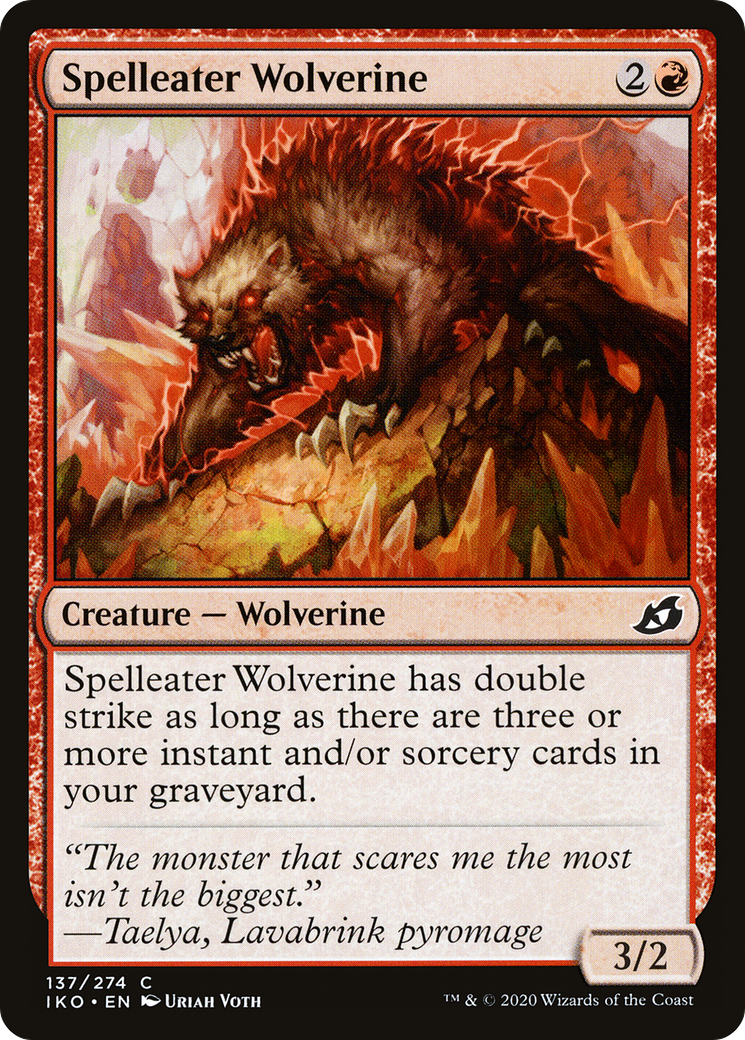 Spelleater Wolverine (IKO-137) [Ikoria: Lair of Behemoths]
