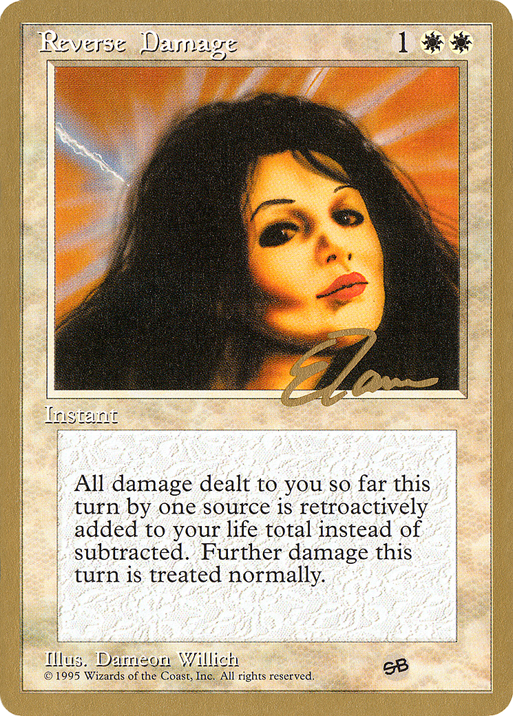 Reverse Damage - 1996 Eric Tam (4ED) (SB) [Pro Tour Collector Set]