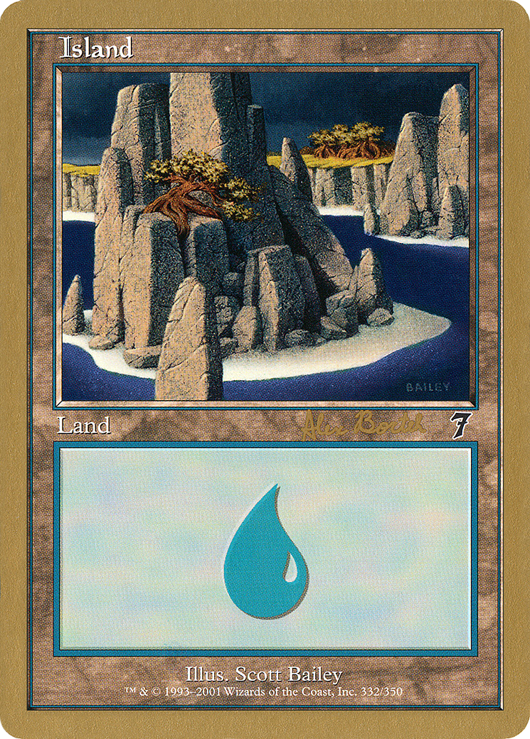 Island (332) - 2001 Alex Borteh (7ED) [World Championship Decks 2001]