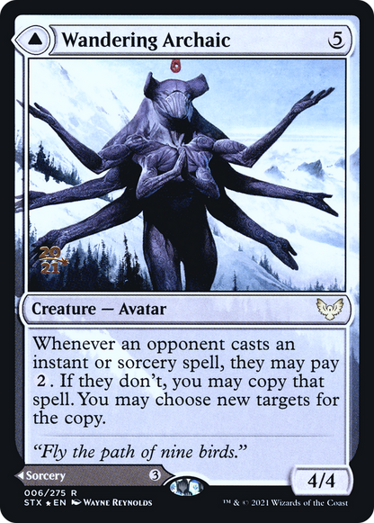 Wandering Archaic (PRE-06S) [Strixhaven: School of Mages Promos] Foil