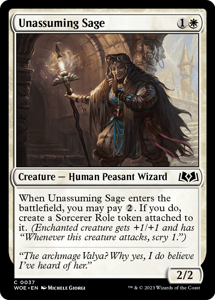 Unassuming Sage (WOE-037) [Wilds of Eldraine] Foil