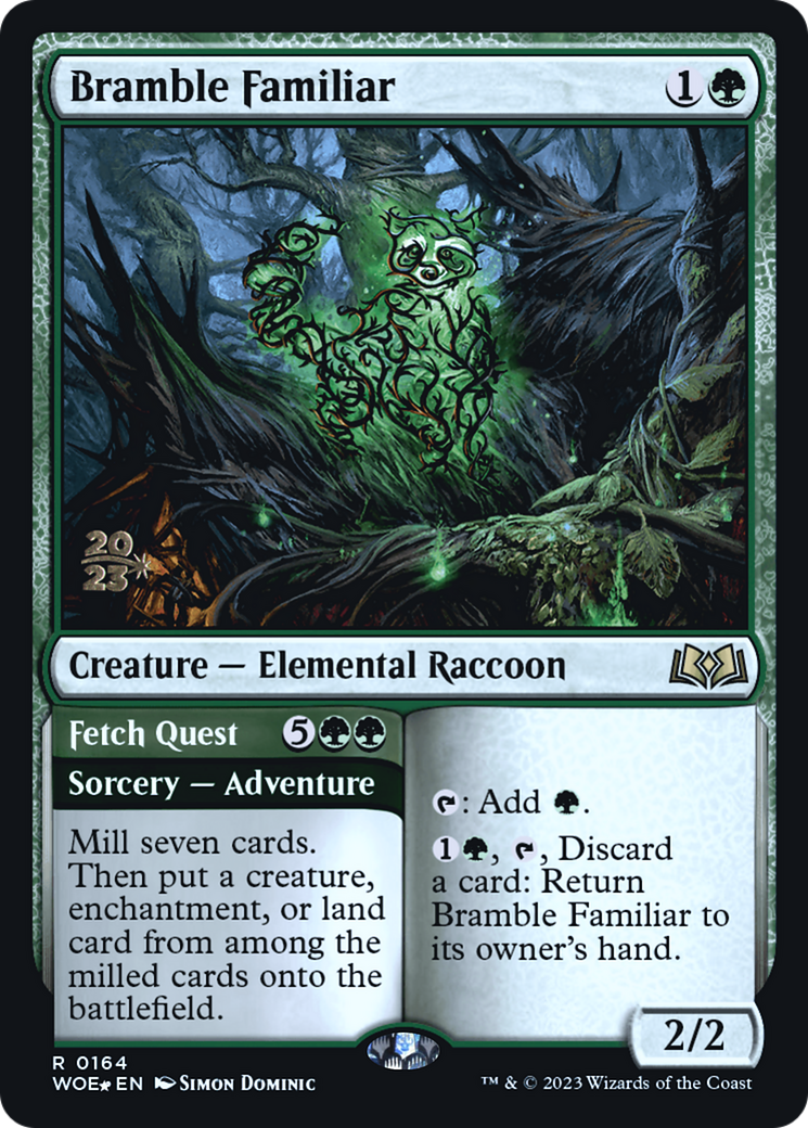 Bramble Familiar (PRE-164) [Wilds of Eldraine Promos] Foil