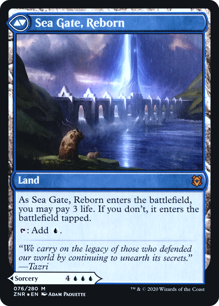 Sea Gate Restoration (PRE-76S) [Zendikar Rising Promos] Foil
