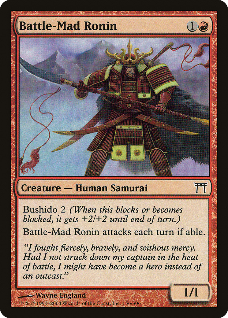 Battle-Mad Ronin (CHK-156) [Champions of Kamigawa] Foil