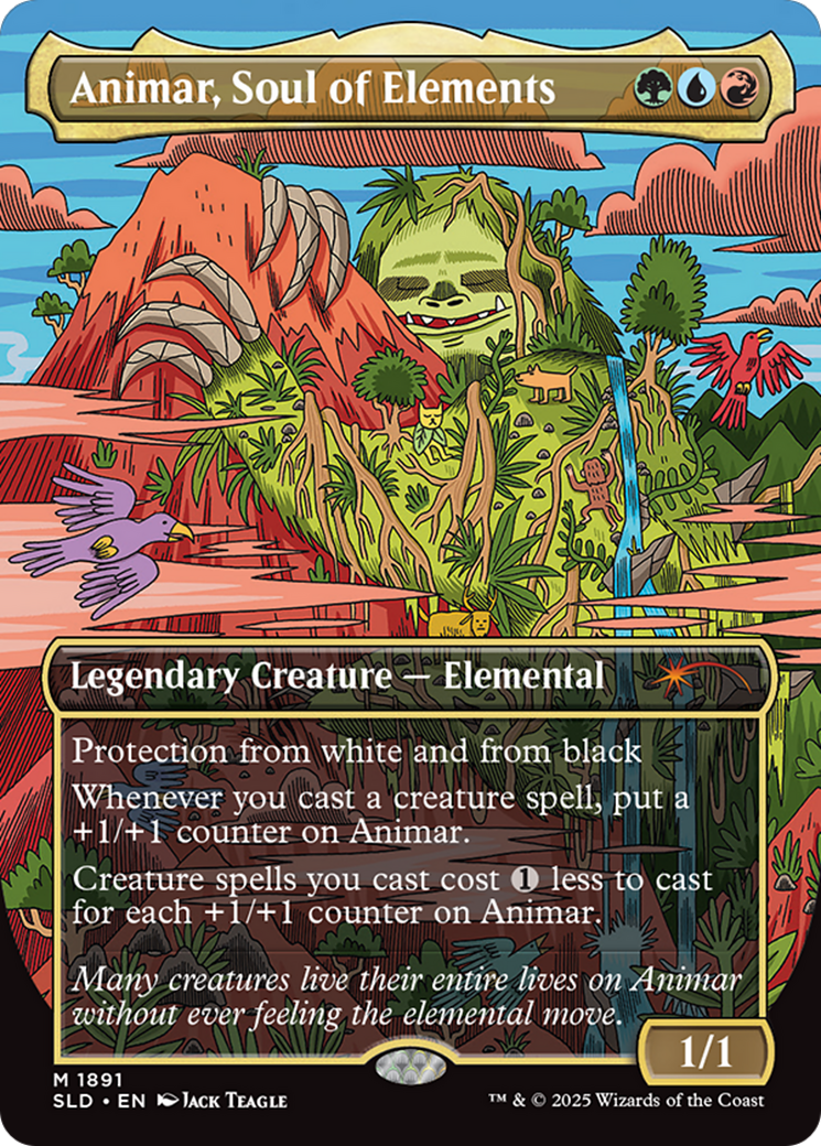 Animar, Soul of Elements (SLD-1891) (Borderless) [Secret Lair Drop] Foil