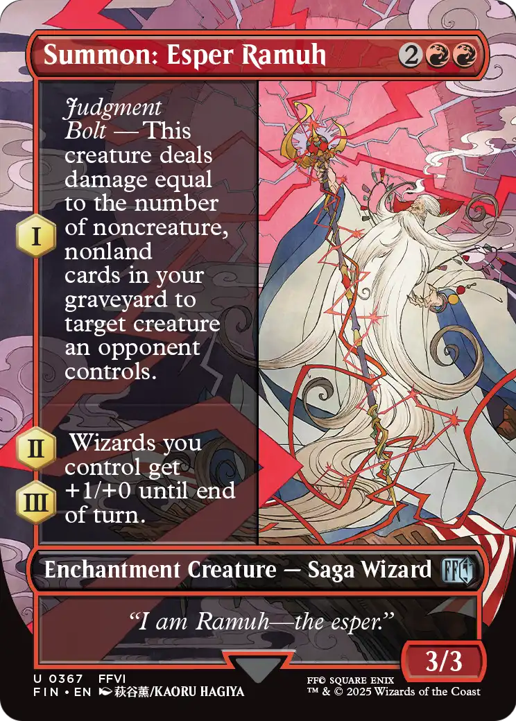 Summon: Esper Ramuh (Borderless) (FIN-367) [FINAL FANTASY] Foil