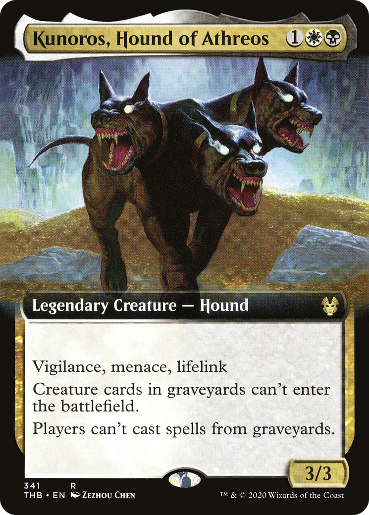 Kunoros, Hound of Athreos (Extended Art) (THB-341) [Theros Beyond Death] Foil