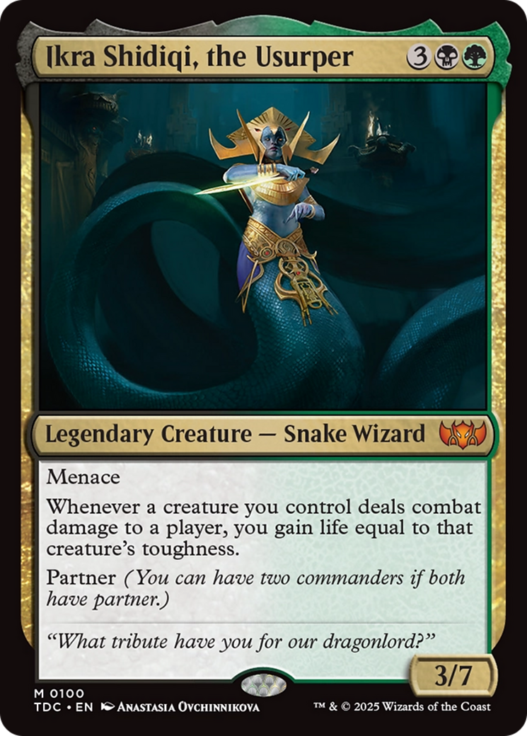 Ikra Shidiqi, the Usurper (TDC-100) [Commander: Tarkir: Dragonstorm]