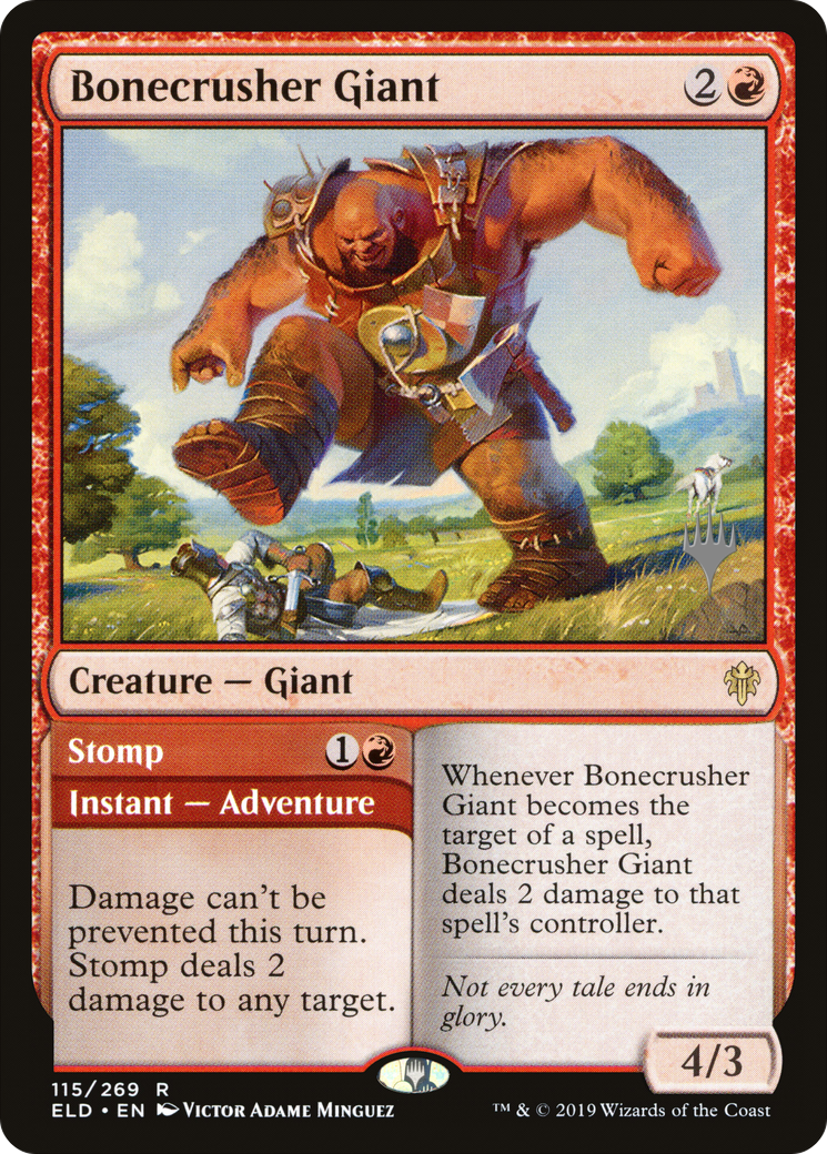 Bonecrusher Giant (PPELD-115) [Promo Pack: Throne of Eldraine Promos] Foil