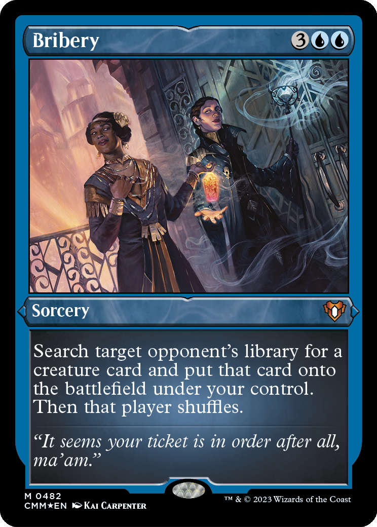 Bribery (Foil Etched) (CMM-482) [Commander Masters] Foil