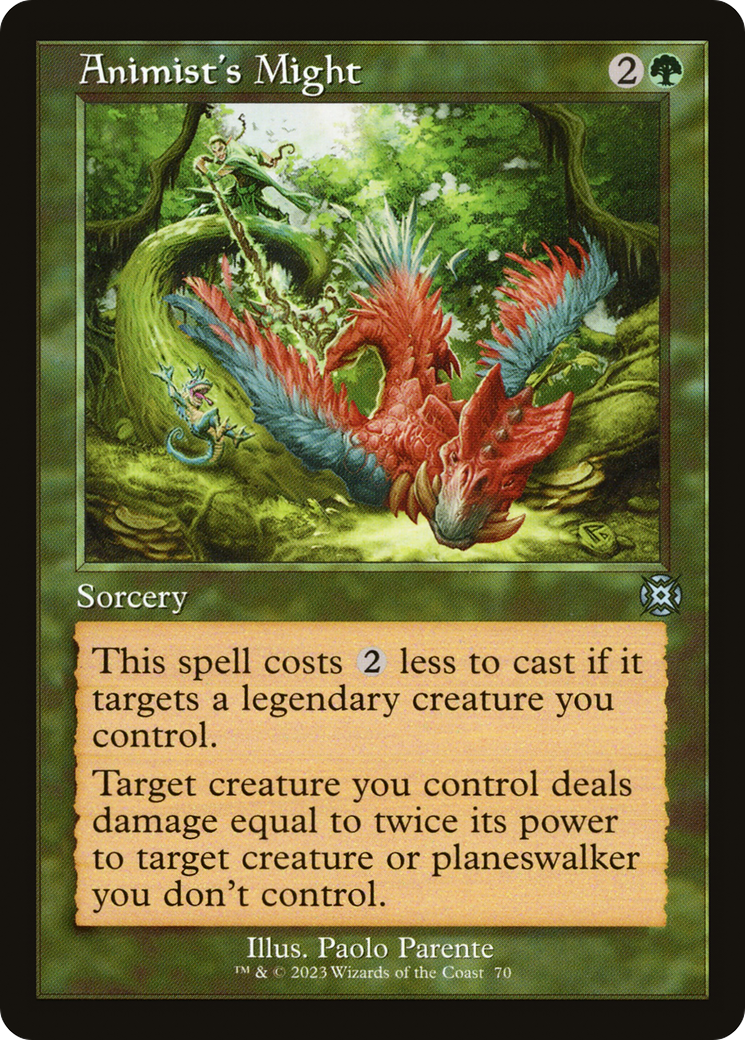 Animist's Might (Retro Frame) (MAT-070) (Showcase) [March of the Machine: The Aftermath] Foil