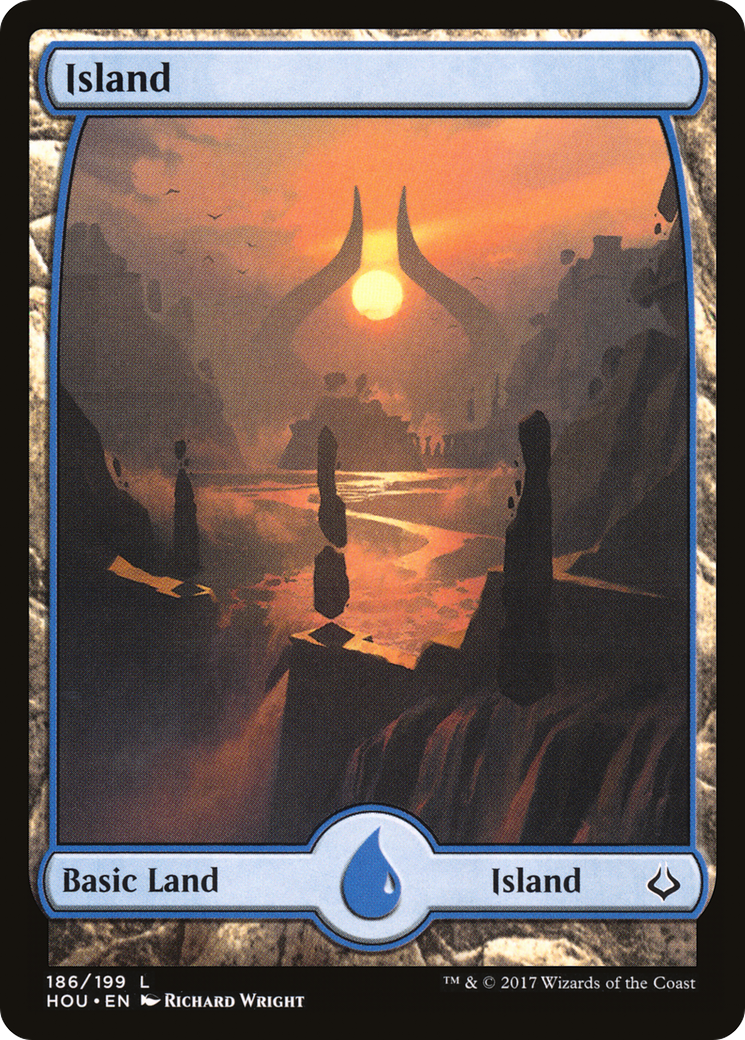 Island (186) - Full Art (HOU-186) [Hour of Devastation] Foil