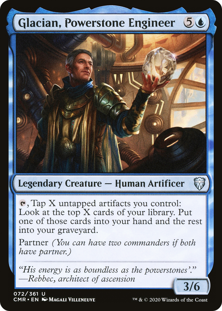 Glacian, Powerstone Engineer (CMR-072) [Commander Legends] Foil