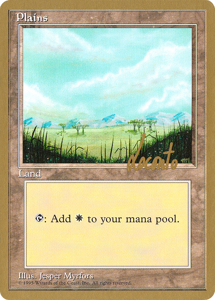 Plains (B) - 1996 Michael Loconto (4ED) [Pro Tour Collector Set]
