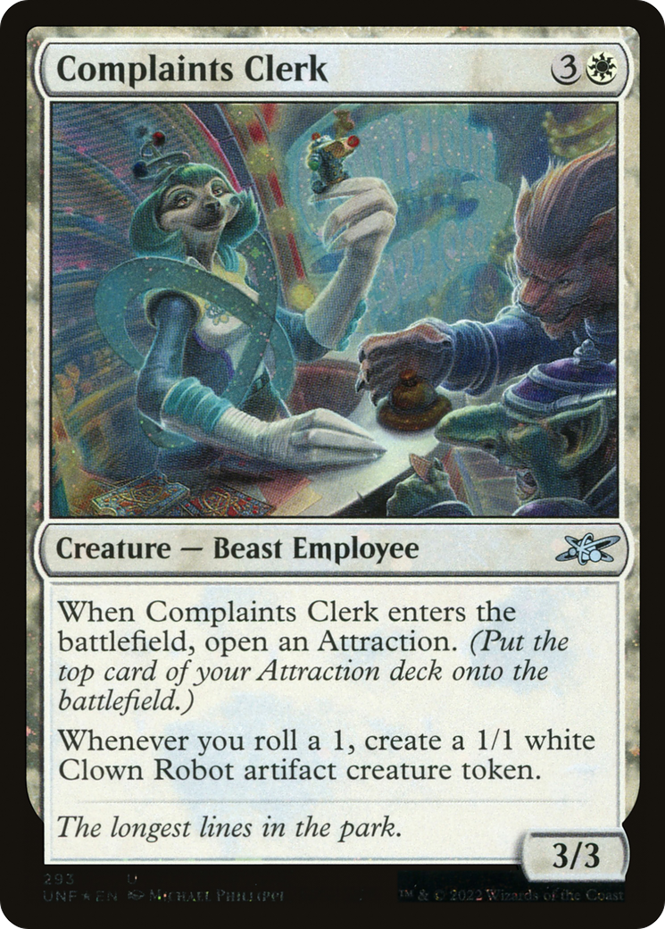 Complaints Clerk (Galaxy Foil) (UNF-293) [Unfinity] Foil