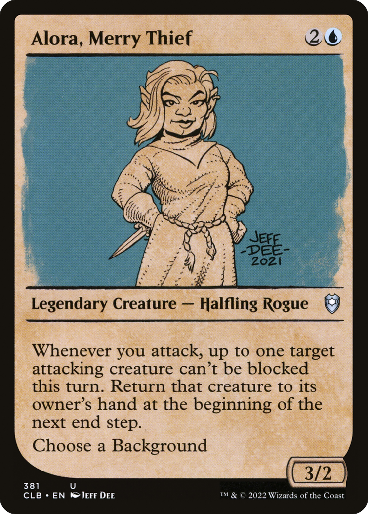Alora, Merry Thief (Showcase) (CLB-381) [Commander Legends: Battle for Baldur's Gate] Foil