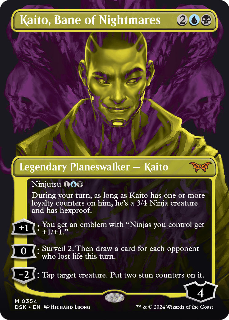 Kaito, Bane of Nightmares (Showcase) (DSK-354) (Borderless) [Duskmourn: House of Horror] Foil