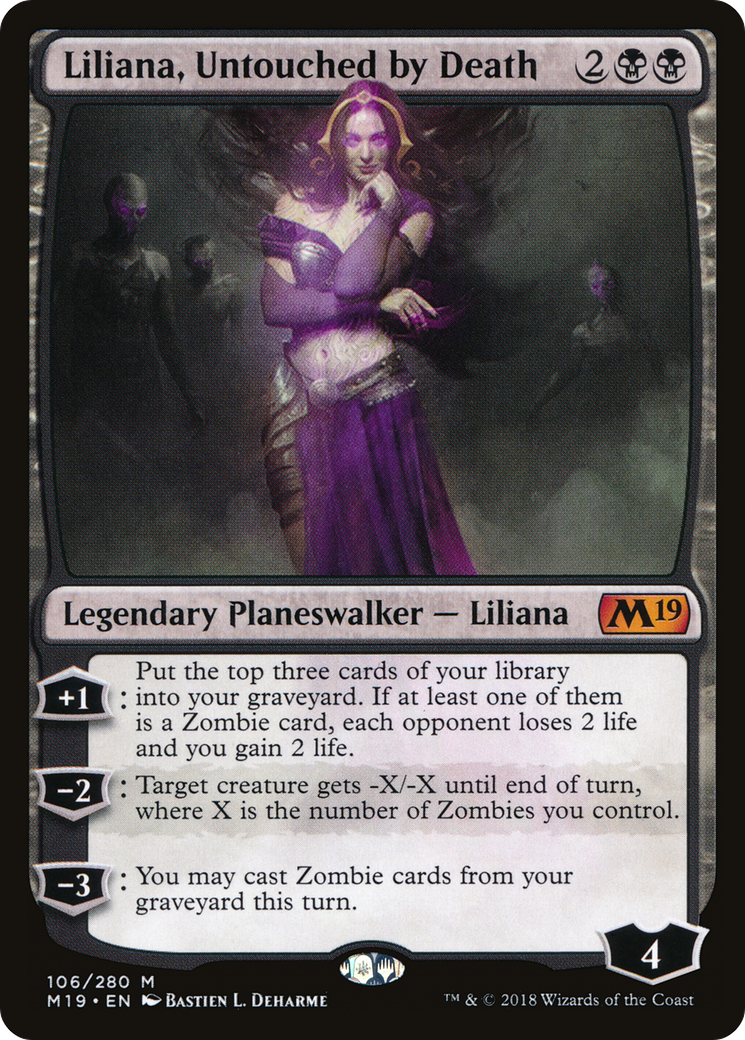 Liliana, Untouched by Death (M19-106) [Core Set 2019] Foil
