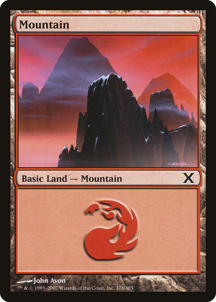 Mountain (10E-376) [Tenth Edition] Foil