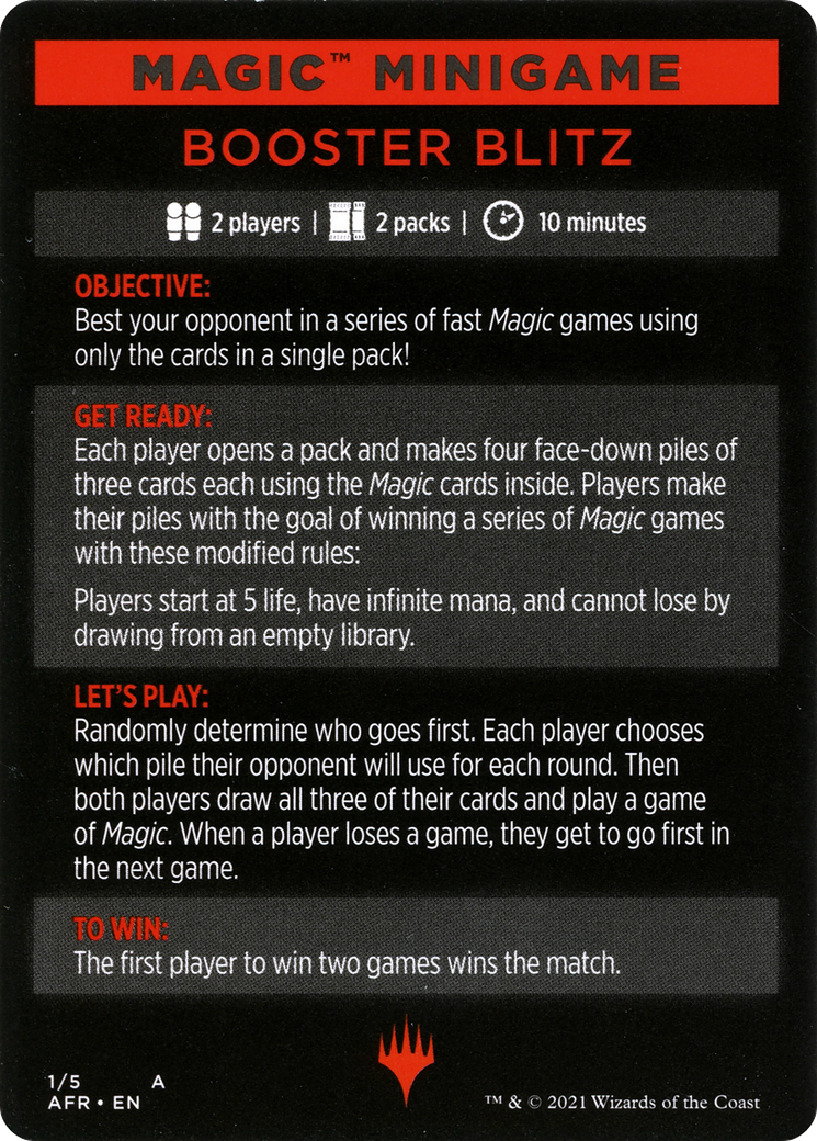 Booster Blitz (MAFR-001) [Adventures in the Forgotten Realms Minigames]
