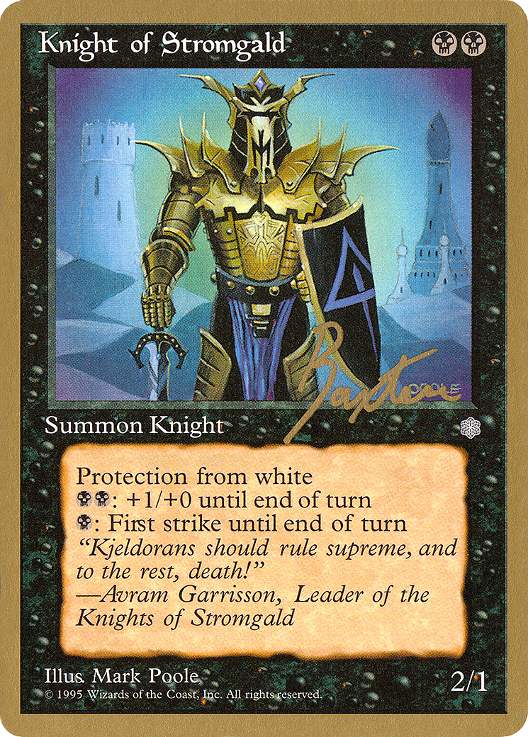 Knight of Stromgald - 1996 George Baxter (ICE) [Pro Tour Collector Set]