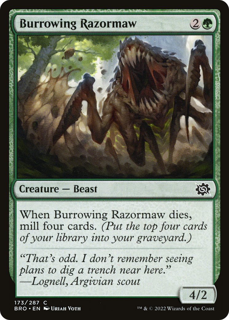 Burrowing Razormaw (BRO-173) [The Brothers' War] Foil