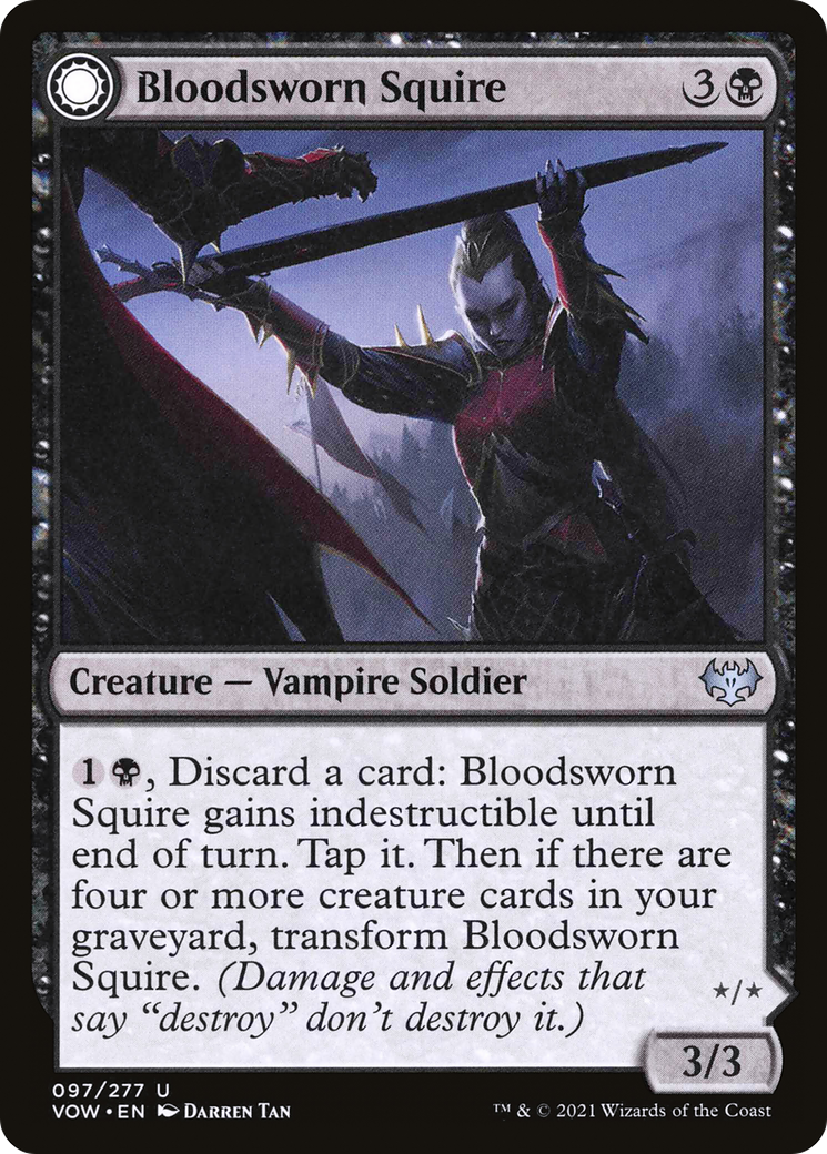 Bloodsworn Squire (VOW-097) [Innistrad: Crimson Vow] Foil