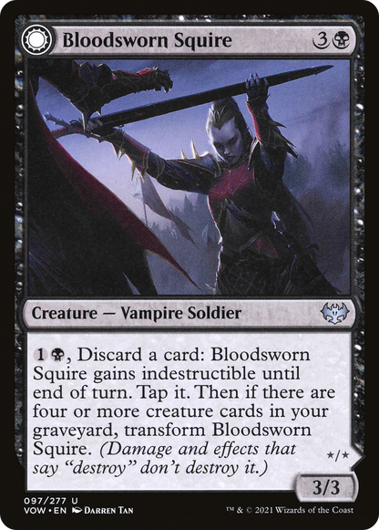 Bloodsworn Squire (VOW-097) [Innistrad: Crimson Vow] Foil