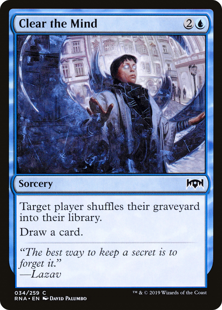 Clear the Mind (RNA-034) [Ravnica Allegiance] Foil