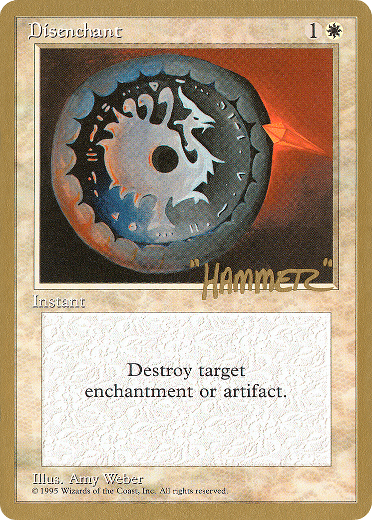 Disenchant - 1996 Shawn "Hammer" Regnier (4ED) [Pro Tour Collector Set]
