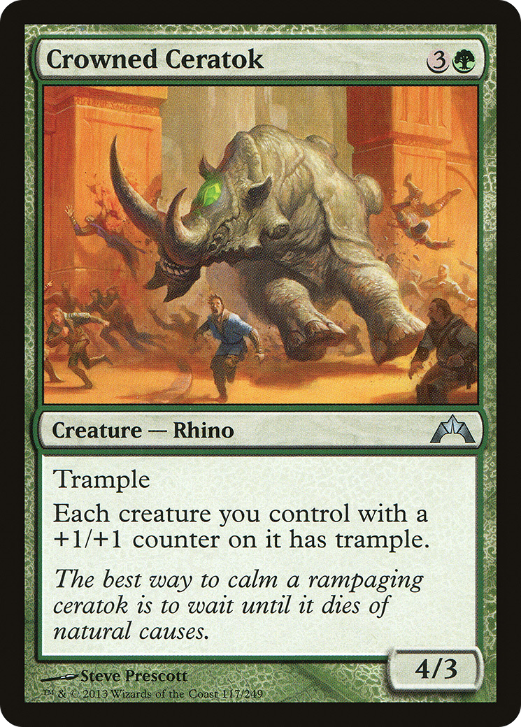 Crowned Ceratok (GTC-117) [Gatecrash] Foil