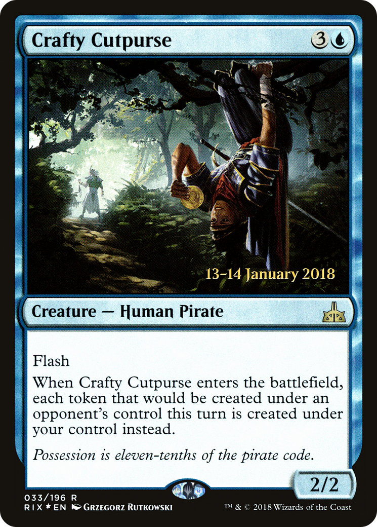 Crafty Cutpurse (PRE-33S) [Rivals of Ixalan Promos] Foil