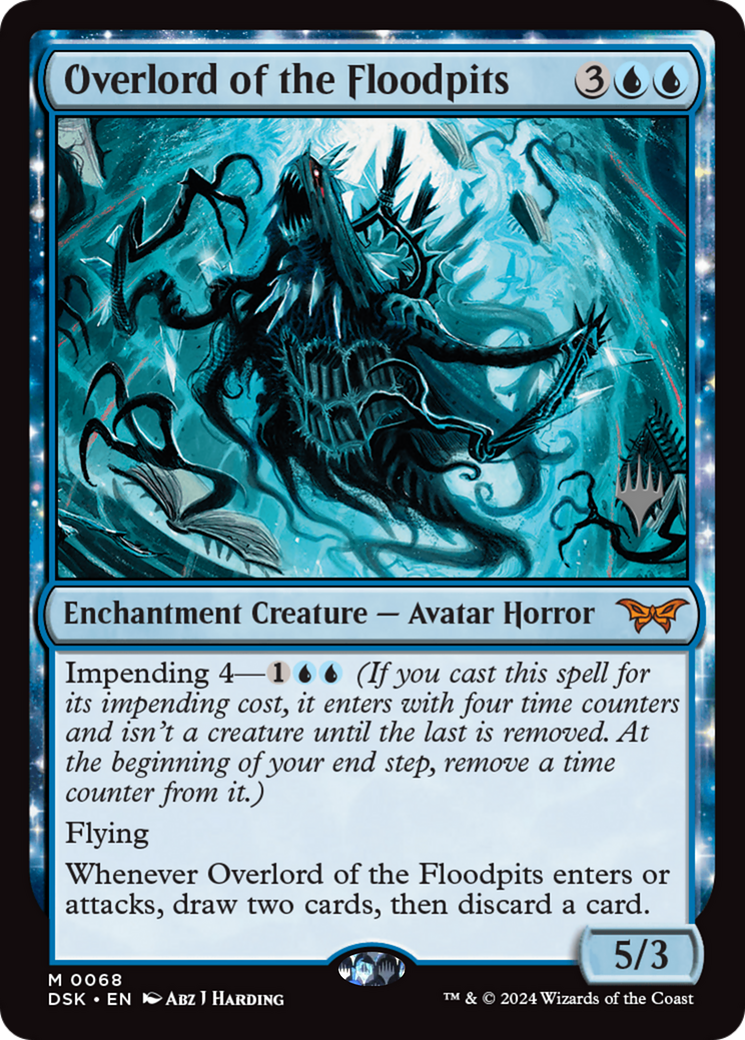 Overlord of the Floodpits (PPDSK-068) [Promo Pack: Duskmourn: House of Horror Promos] Foil