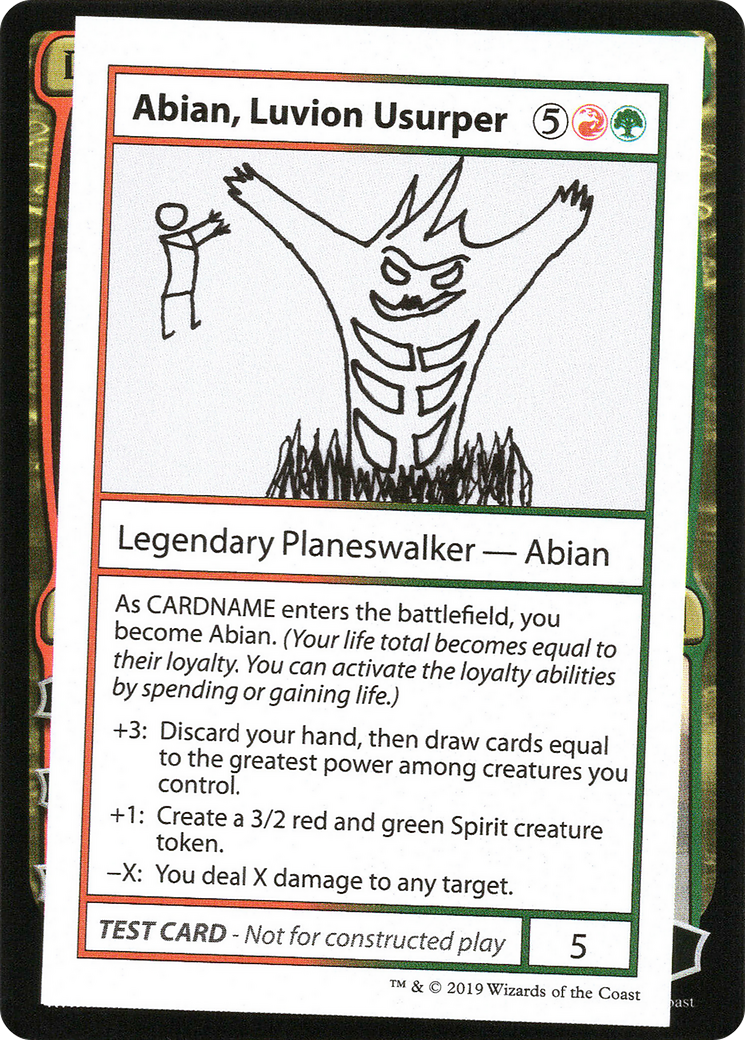 Abian, Luvion Usurper (No PW Symbol) [Mystery Booster Playtest Cards 2021]