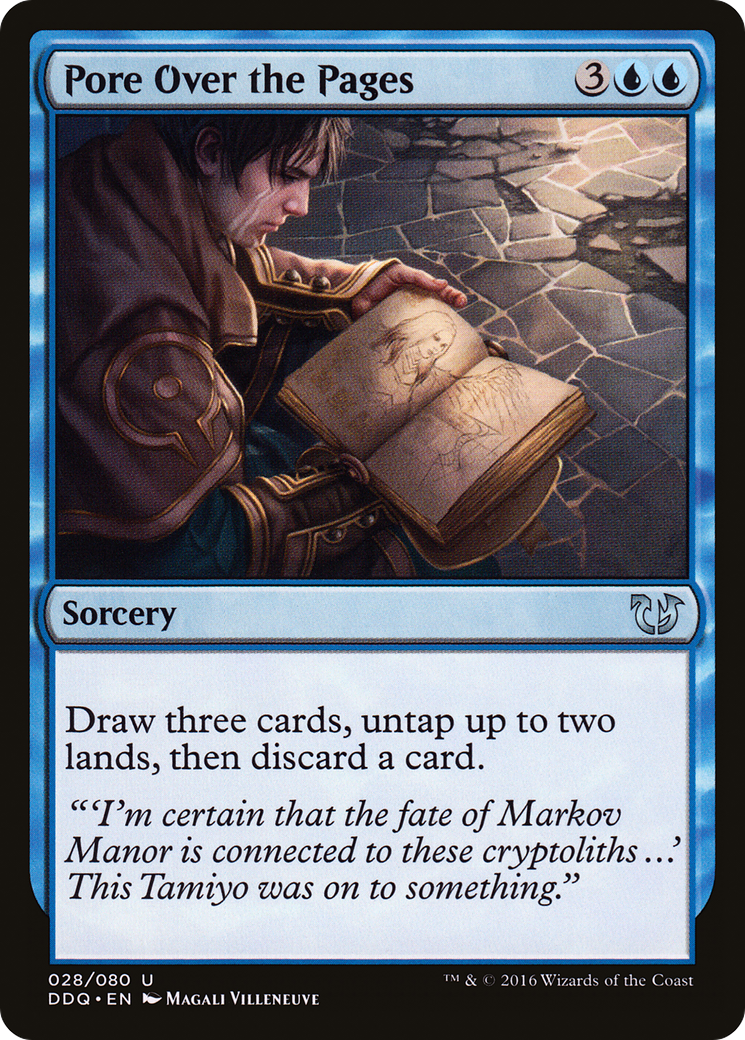 Pore Over the Pages (DDQ-028) [Duel Decks: Blessed vs. Cursed]