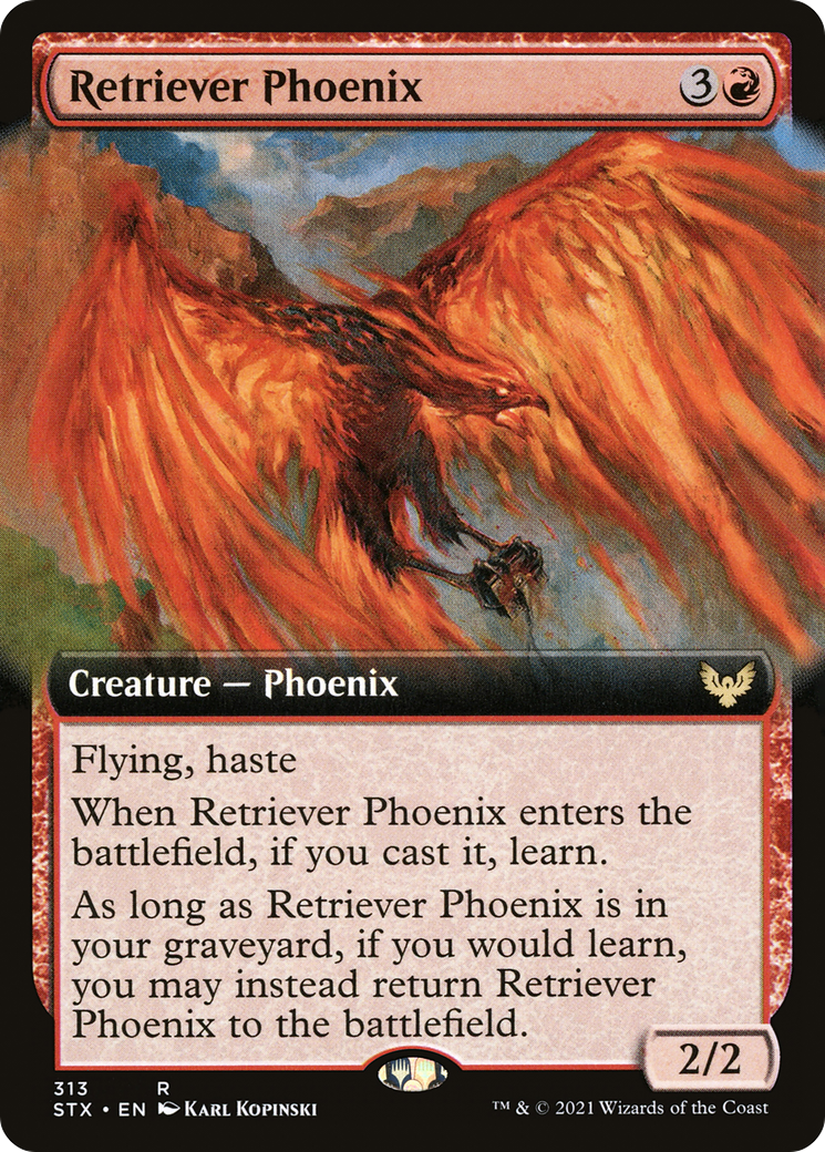 Retriever Phoenix (Extended Art) (STX-313) [Strixhaven: School of Mages] Foil
