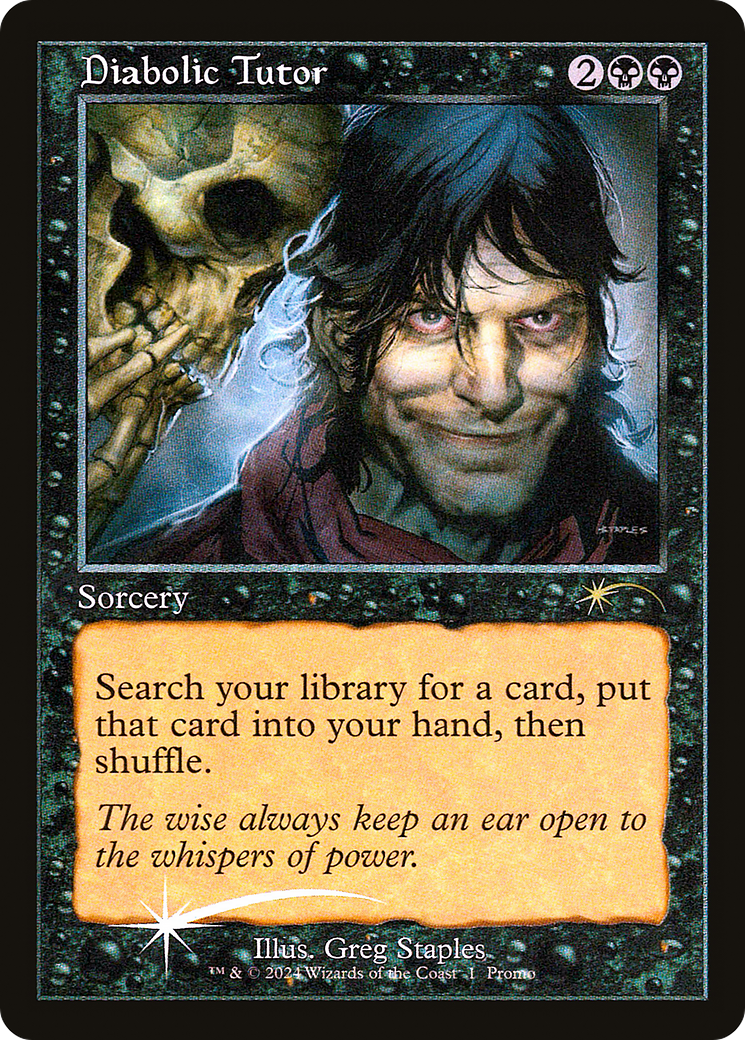 Diabolic Tutor (WPN-001) [Wizards Play Network 2024] Foil