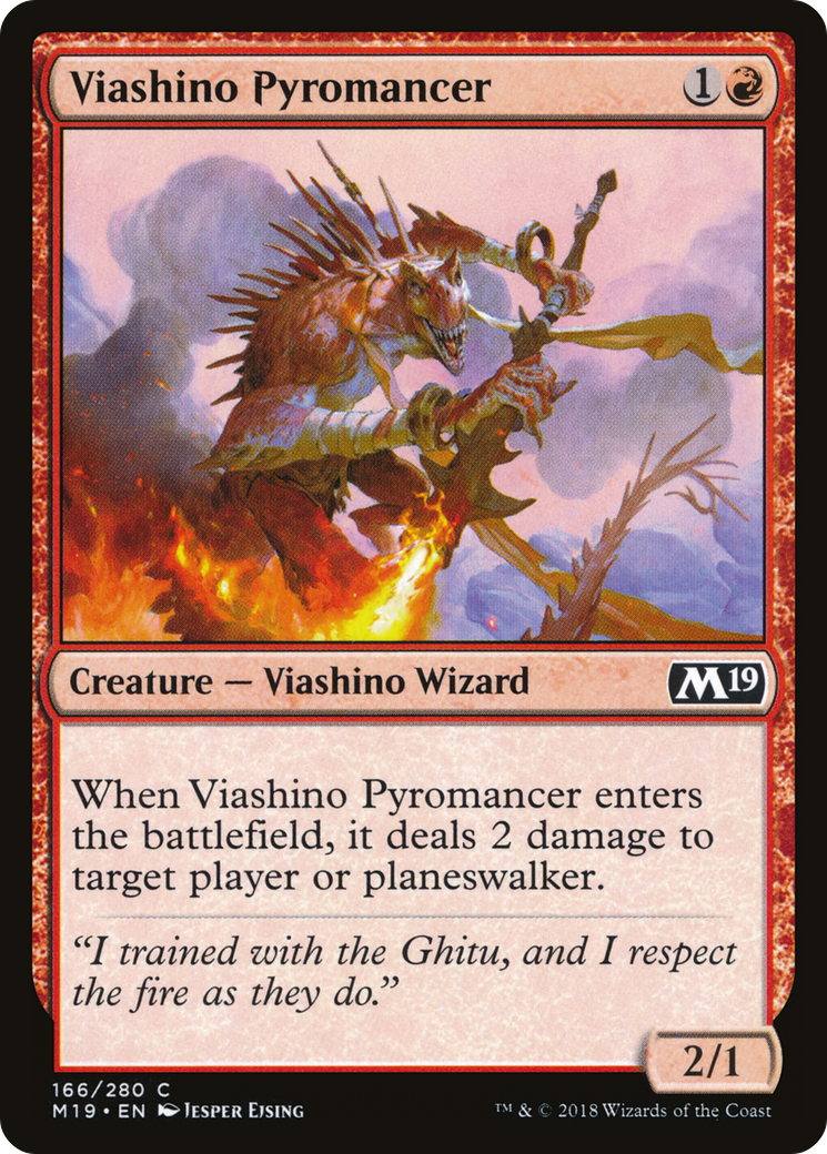 Viashino Pyromancer (M19-166) [Core Set 2019] Foil