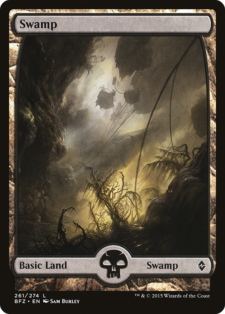 Swamp (261) - Full Art (BFZ-261) [Battle for Zendikar] Foil