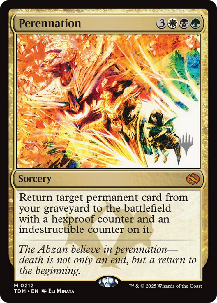 Perennation (PPTDM-212) [Promo Pack: Tarkir: Dragonstorm]