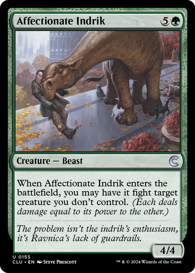 Affectionate Indrik (CLU-155) [Ravnica: Clue Edition]