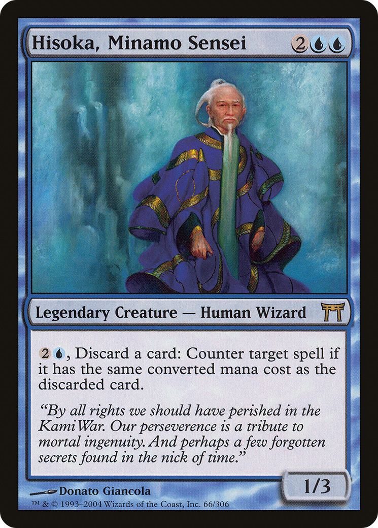 Hisoka, Minamo Sensei (CHK-066) [Champions of Kamigawa] Foil