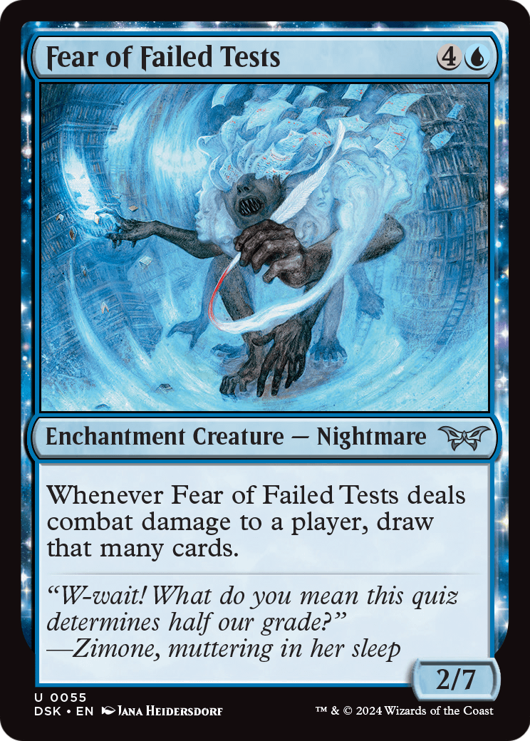 Fear of Failed Tests (DSK-055) [Duskmourn: House of Horror]