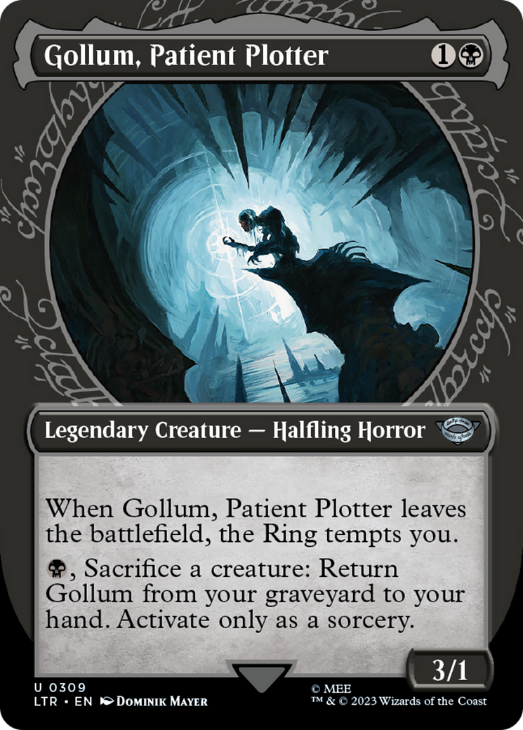 Gollum, Patient Plotter (Showcase) (LTR-309) (Borderless) [The Lord of the Rings: Tales of Middle-earth] Foil