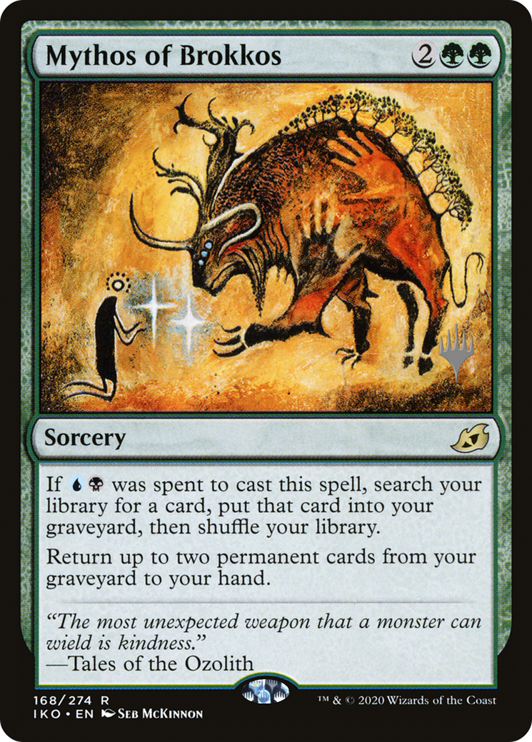 Mythos of Brokkos (PPIKO-168) [Promo Pack: Ikoria: Lair of Behemoths Promos] Foil
