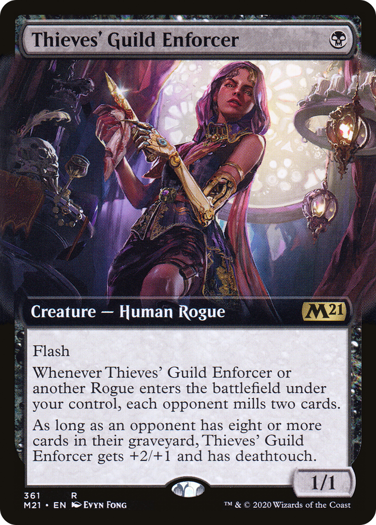 Thieves' Guild Enforcer (Extended Art) (M21-361) [Core Set 2021]