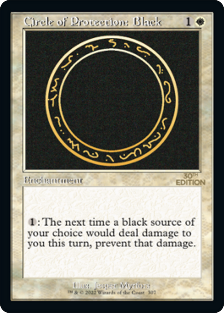 Circle of Protection: Black (Retro Frame) (30A-307) [30th Anniversary Edition]
