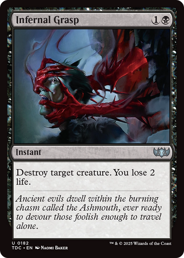 Infernal Grasp (TDC-182) [Commander: Tarkir: Dragonstorm]